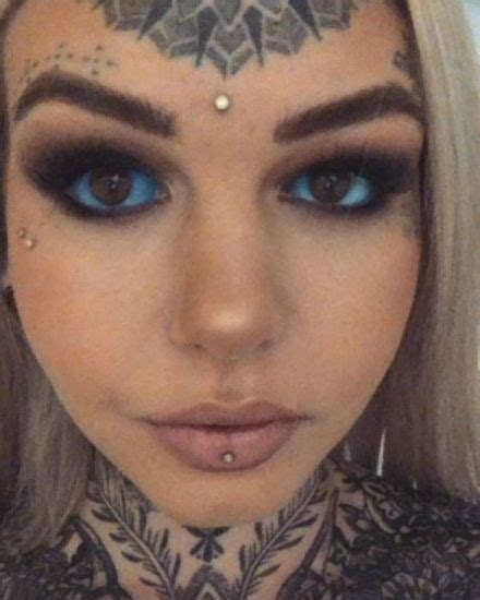 amber luke|Tattoo and body mod addict Amber Luke went blind but wont stop